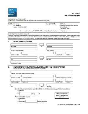 IRA Transfer Form