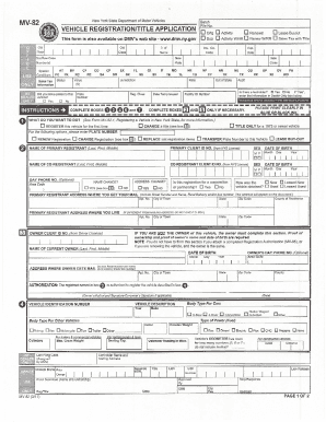 New York Vehicle Registration and Title Application
