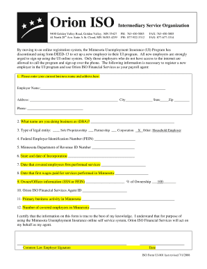 Minnesota Unemployment Insurance Registration Form