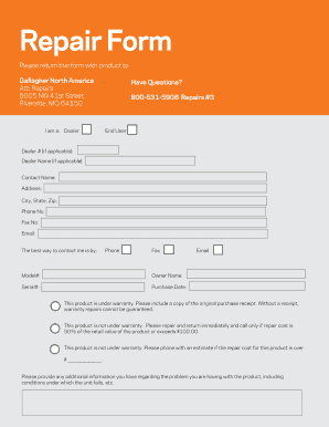Repair Form