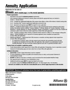Illinois Annuity Application Form
