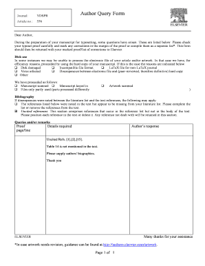 Author Query Form