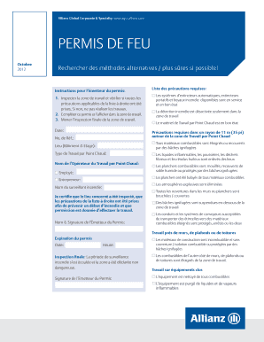 PERMIS DE FEU