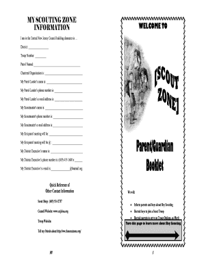 Boy Scout Information Form