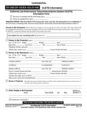 California CLETS Information Form