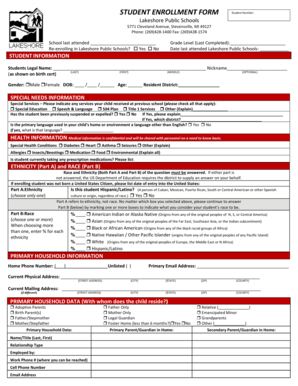 Student Enrollment Form