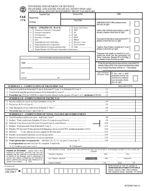 Tennessee Franchise and Excise Tax Return