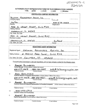 Authorized Utility Representative Form