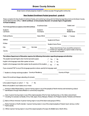 New Student Enrollment Packet