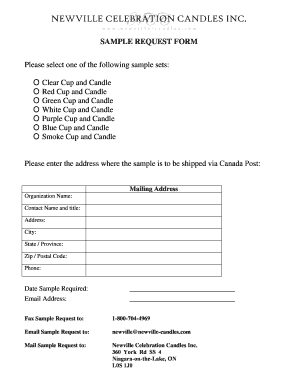 Sample Request Form