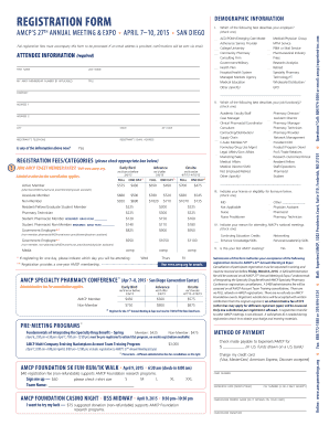 AMCP Annual Meeting Registration Form