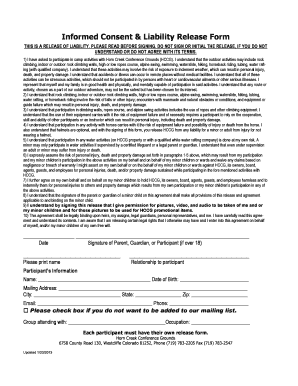 Informed Consent & Liability Release Form