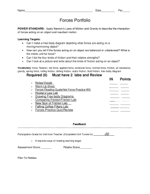 Physics Forces Portfolio