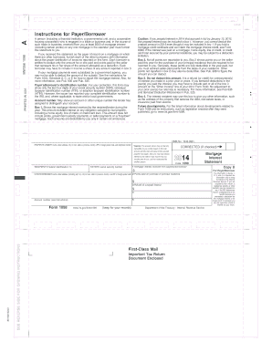 Form 1098 Mortgage Interest Statement