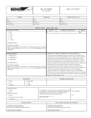 Bill of Lading