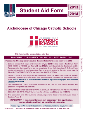 Student Aid Form