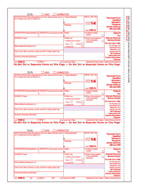 IRS Form 1099-Q 2014