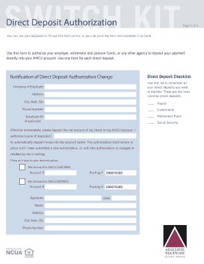 Associated Healthcare Credit Union Switch Kit