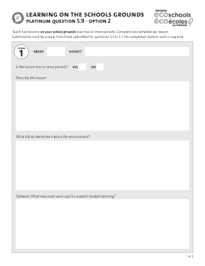 School Grounds Lesson Plan Template