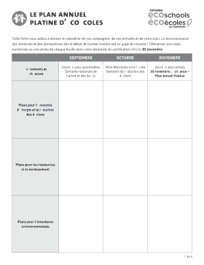 Plan annuel platine d’écoécoles