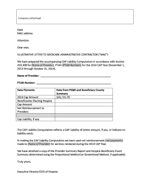 Medicare CAP Liability Computation Letter