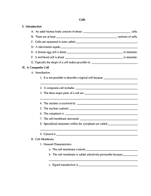 Cell Biology Study Guide