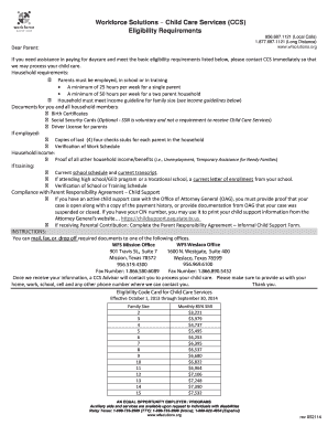 Workforce Solutions - bChild Careb Services CCS Eligibility bb