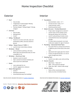 Home Inspection Checklist