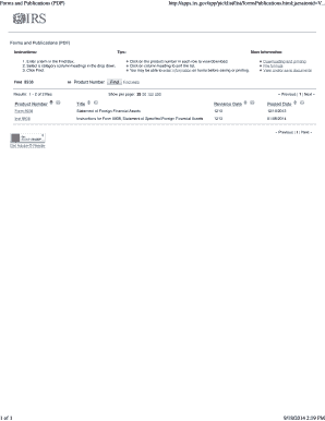 Form 8938 Statement of Foreign Financial Assets