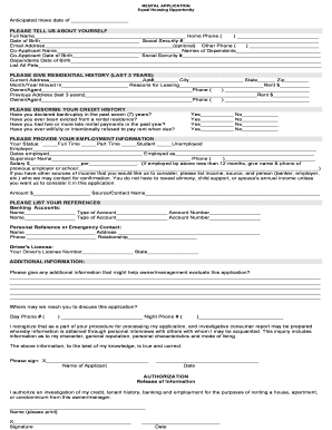 Rental Application Form