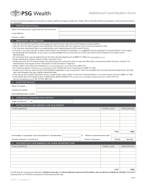 Additional Contribution Form