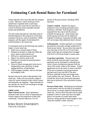 Iowa Farmland Cash Rental Rate Guide