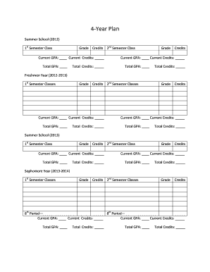 4-Year College GPA Tracker