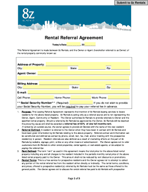 Rental Referral Agreement