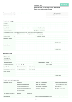 Income Tax Form C