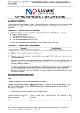 Nanyang Polytechnic Study Loan Application Form