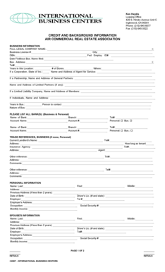 Commercial Lease Application Form