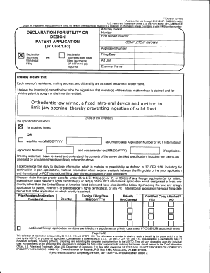 Patent Application Declaration Form