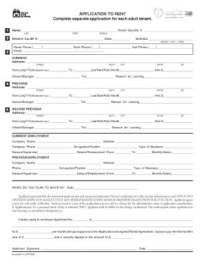 Apartment Rental Application