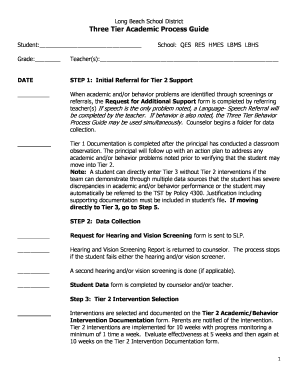Three Tier Academic Process Guide