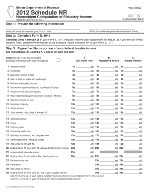 Illinois Nonresident Fiduciary Income Tax Form