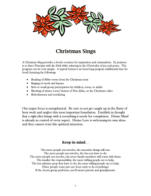 Christmas Sing Event Planning Guide