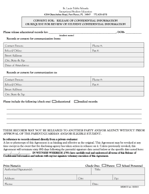 St. Lucie Public Schools Consent Form