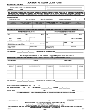 Accidental Injury Claim Form
