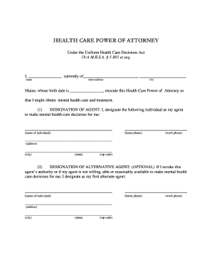 Health Care Power of Attorney