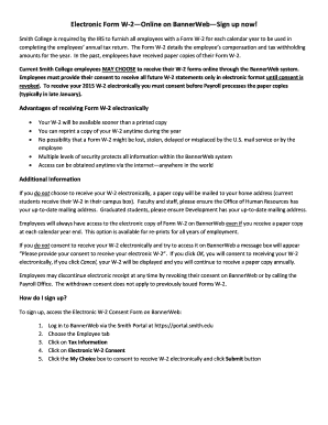 IRS Form W-2 Consent