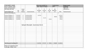 STARS Merit Award Receipt Summary Form
