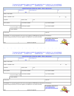BRM Registration Form