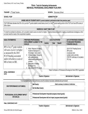 Individual Professional Development Plan for Teachers