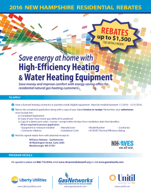 New Hampshire Residential Rebates Application
